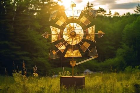 Obra de arte cinética alimentada por energía solar con un mensaje