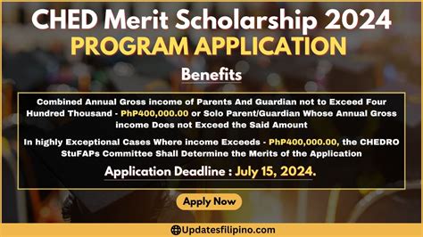 Ched Merit Scholarship Apply Now