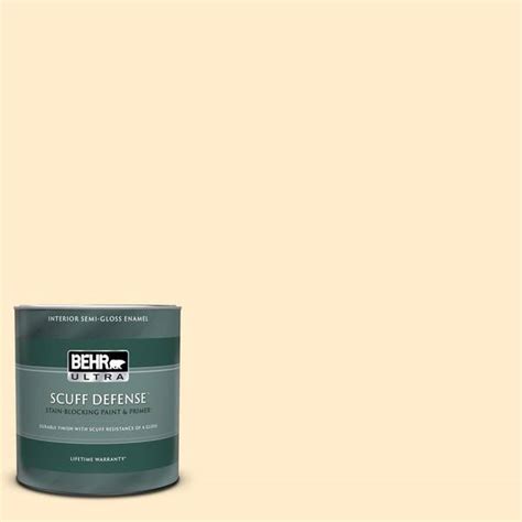 Behr Ultra Qt A Eggnog Extra Durable Semi Gloss Enamel