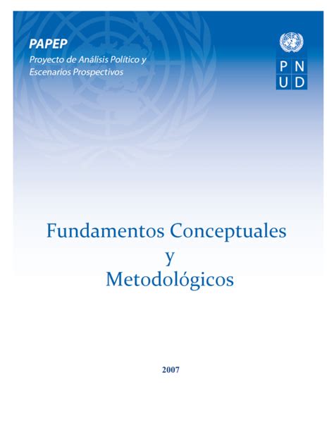 Lectura Unidad Papep Fundamentos Conceptuales Y Metodol Gicos Pdf