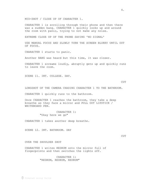 REDRUM Script PDF