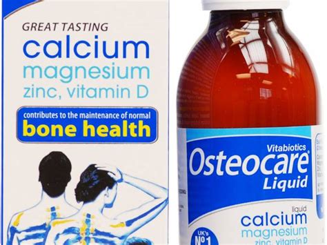 Osteocare dietary supplement of calcium, magnesium, zinc and vitamin D3