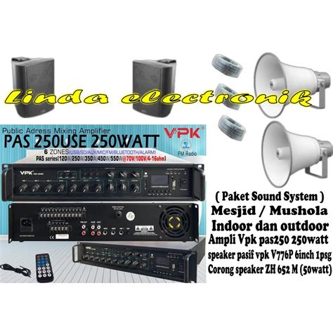 Jual Paket Sound System Mesjid Musholla Indoor Dan Outdoor Toa Watt