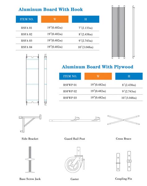 Ansi Construction Aluminium Scaffolding Scaffold Plank For Sale China