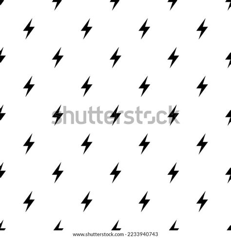 Lightning Bolts Thunderbolts Seamless Pattern Vector Stock Vector