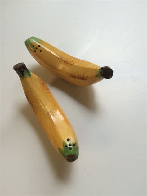 Vintage Ceramic Banana Salt And Pepper Shakers Haute Juice