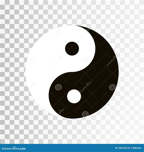 Yin Yang Symbol Vector Icon Of Harmony And Balance Yinyang Sign