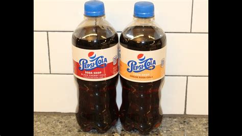 Pepsi Cola Soda Shop Black Cherry Cola Cream Soda Cola Review YouTube