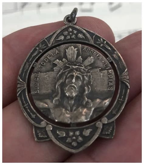 Antique French Art Nouveau Silver Jesus Medal C Ruby Lane