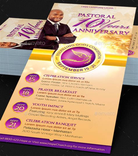 Pastor Appreciation Flyer Templates Inspiks Market