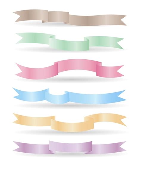 Premium Vector | Vector set of colorful ribbons