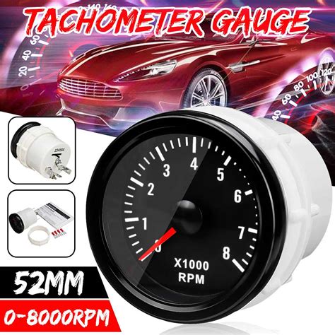 52Mm 0 8000 Rpm Op Dash Elektrische Toerenteller Grandado