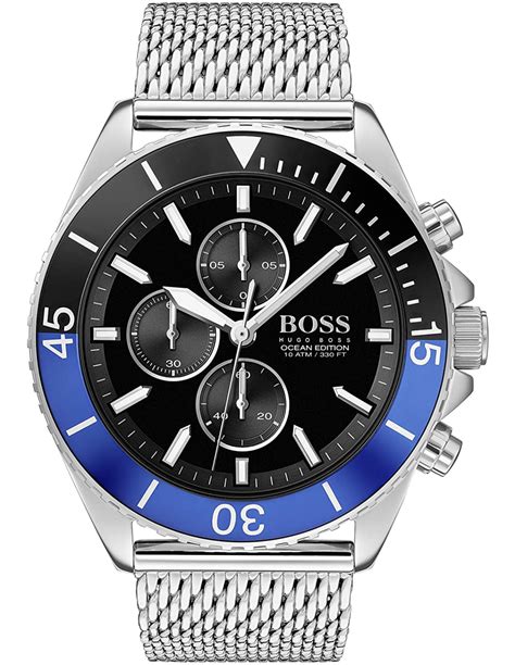 Montre Homme Hugo Boss Edition Ocean 1513742 En Maille Milanaise