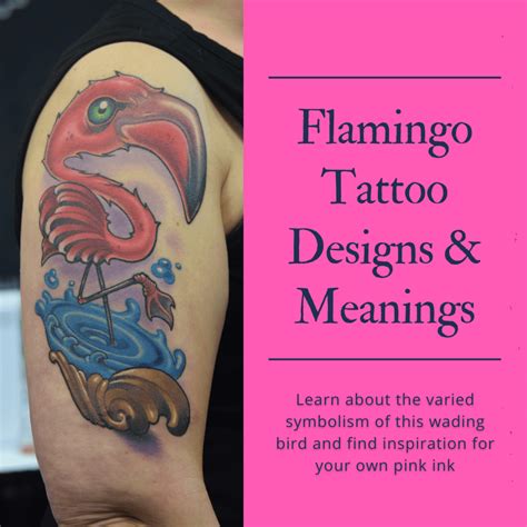 Traditional Pink Flamingo Tattoo