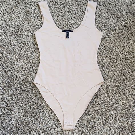 Forever 21 Tops Nwt Forever2 Nude Sleeveless Bodysuit Poshmark