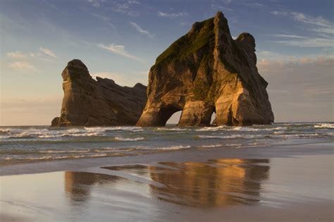 Wallpaper Sunset Sea Newzealand Reflection Beach Canon