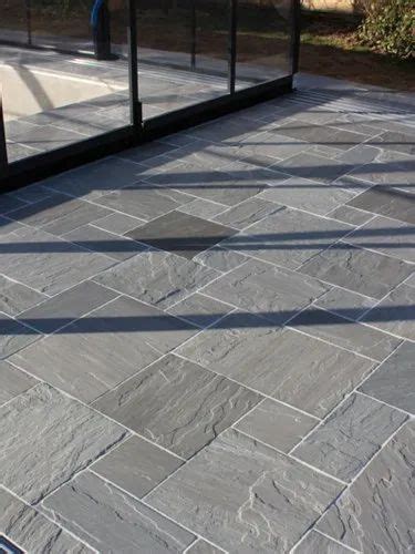 Grey Square Indian Sandstone Paving, Size: 3x2 2x2 2x1 1x1, Thickness ...