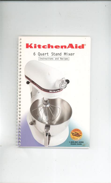 KitchenAid Stand Mixer Recipes and Instructions Book Cookbook