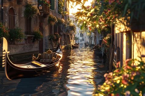 Premium Photo Romantic Gondola Ride Through Picturesque Canals O