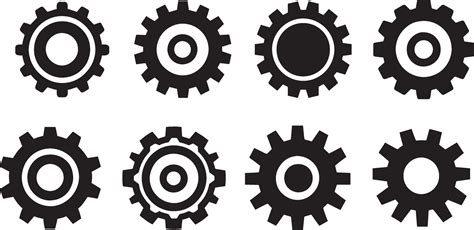 Cogwheel Icon Set Vector Illustration 26518089 Vector Art At Vecteezy