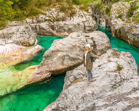 Das Malerische Soca Tal Im Slowenischen Triglav Nationalpark