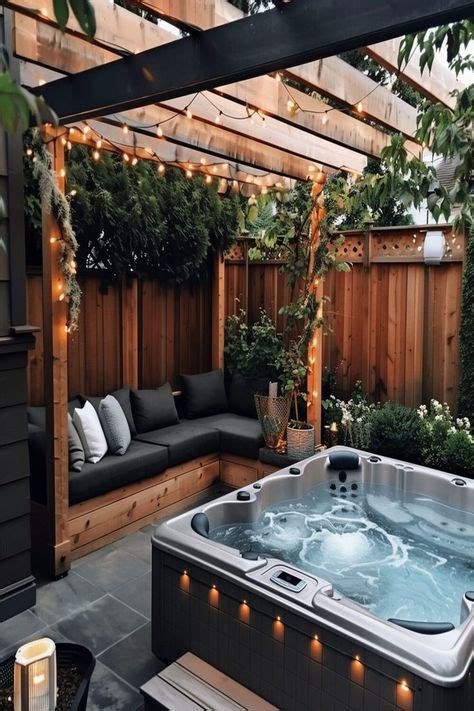 Corner Hot Tub Ideas Backyard