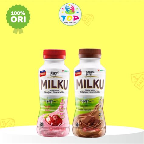 Jual TOP MILKU UHT COKLAT DAN STRAWBERRY 200ML Shopee Indonesia