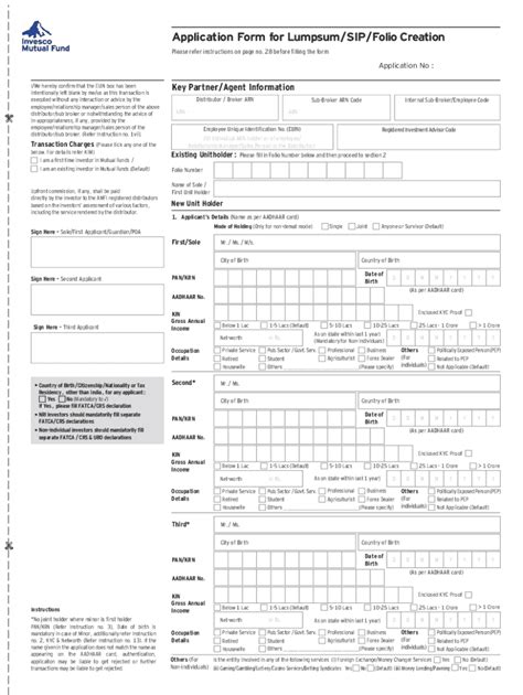 Fillable Online PDF Common Application Form Lumpsum Cum SIP