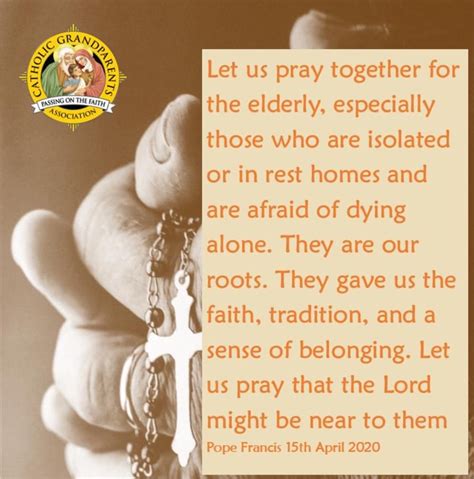 Let Us Pray For The Elderly Join Us On Facebook Catholic