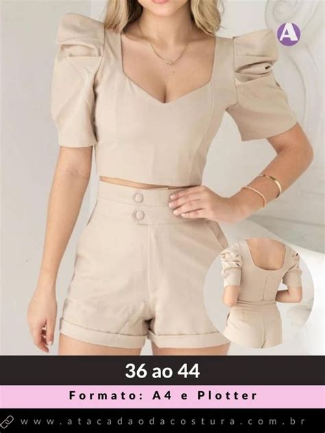 Molde Conjunto Short E Cropped Atacad O Da Costura