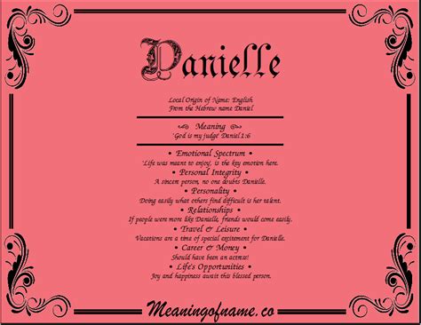 Danielle Meaning Of Name