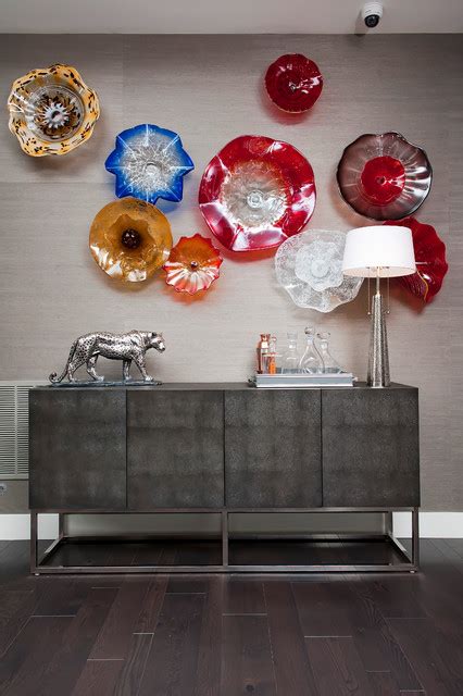 Titanium Lofts Residence Entry Bar And Powder Room Contemporary Home Bar Denver By Joei