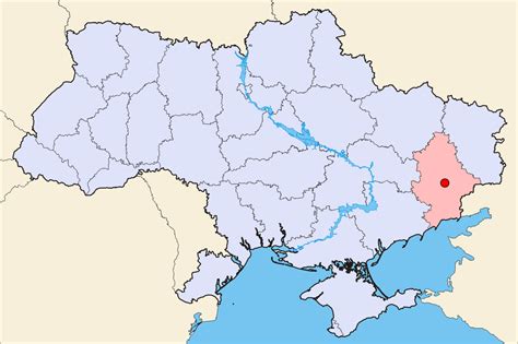 Large detailed location map of Donetsk city. Donetsk city large ...