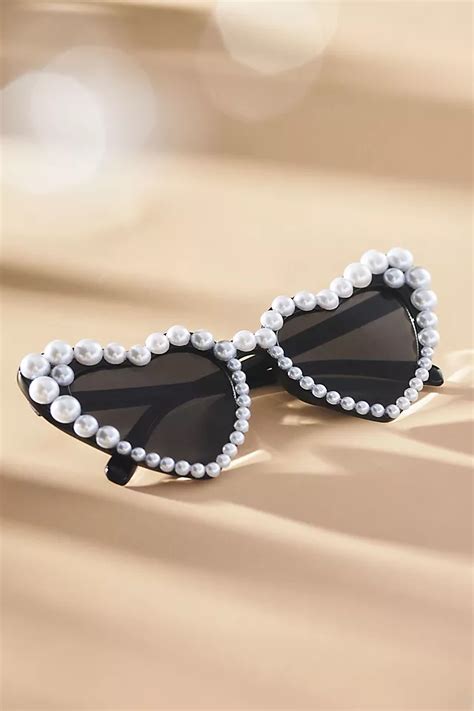 Pearl Heart Sunglasses Anthropologie