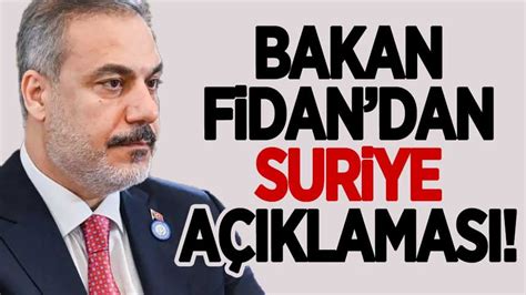 Hakan Fidan dan dikkat çeken Suriye açıklaması Habervakti son