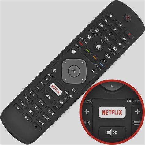 Controle Remoto Philips Smart Tv Lcd Led Tecla Netflix Phg