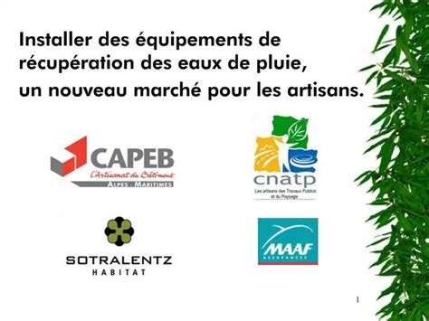 Ppt Installer Des Quipements De R Cup Ration Des Eaux De Pluie Un