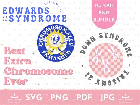 Retro Trisomy Png Svg Bundle Extra Chromosome Extra Cute Png Down