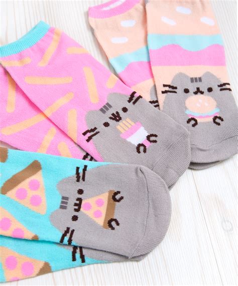 Pusheen Snacks 3 Pack Ankle Socks Hey Chickadee Pusheen Pusheen