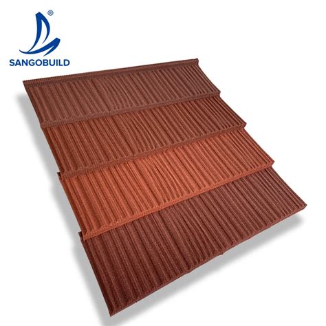 Sangobuild Aluminium Zinc Steel Shake Tile Roofing Sheet Stone Coated Roof Tiles China Roofing