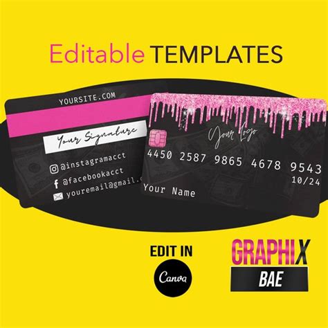 Business Credit Card Template DIY Credit Business Branding - Etsy