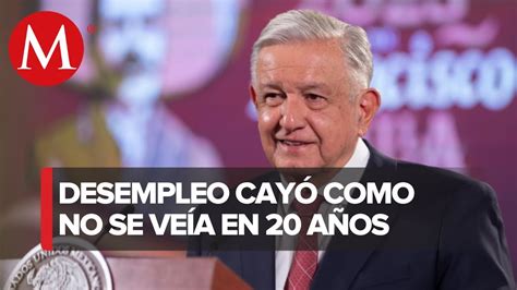 Amlo Dice Que La Tasa Del Desempleo En México Es De 2 8 Superando A