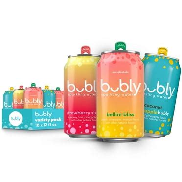 BUBBLR 24 Pack, Bubblr Antioxidant Sparkling Water, Variety Pack ...