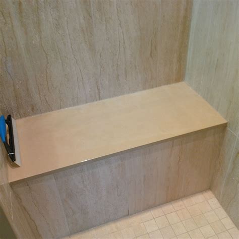 Custom Caesarstone Quartz Shower Bench Caledon Tile Renovation Tile