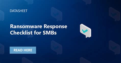 Datasheet Ransomware Response Checklist For Smbs