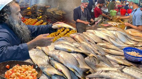 Biggest Seafood Street In Karachi Grilled Fish Prawn Karahi