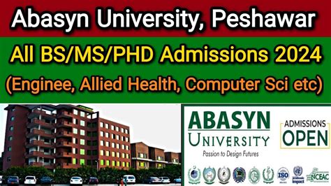 Abasyn University Peshawar Admissions 2024 All Scholarships And All