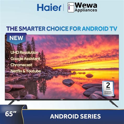 Haier Inch K Uhd Smart Android Tv H K Ug Netflix Youtube