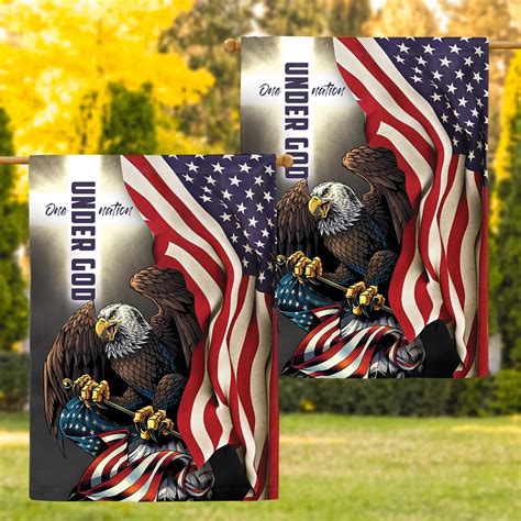 One Nation Under God Special Eagle And American Flag AA151 First