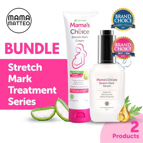 Jual Bundle Mamas Choice Stretch Mark Serum 50ml And Cream 100ml Serum